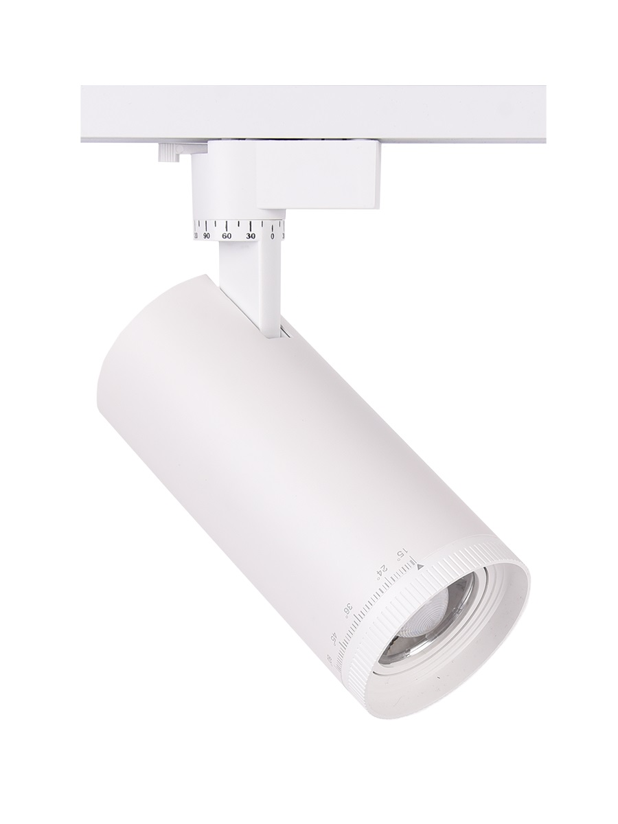 Трековый светильник PTR  0728 ZOOM 28w 3000K 15-60° WH (белый) IP40 Jazzway